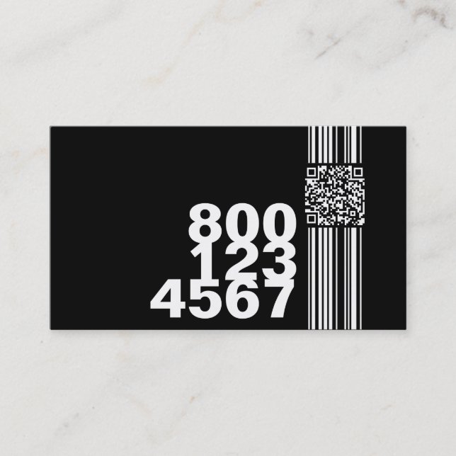 calling qr code (colour customisable) business card (Front)
