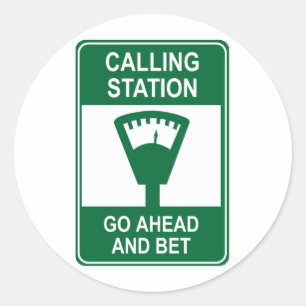Calling Station Classic Round Sticker