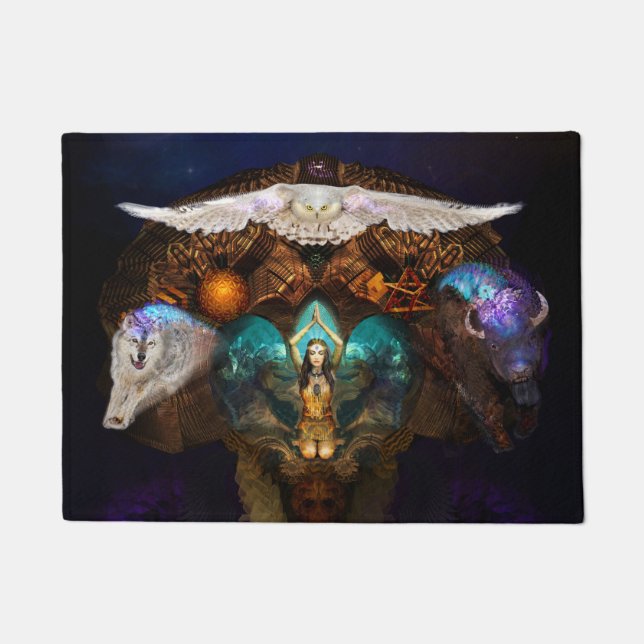 Calling The Spirit Animals Doormat (Front)