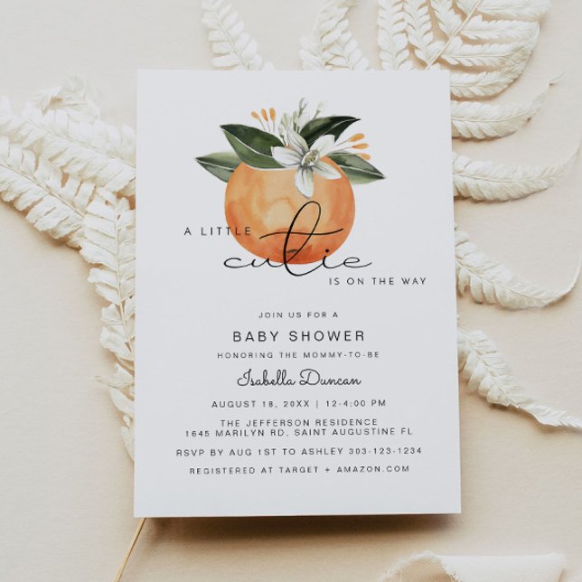 Calliope - A little Cutie Baby Shower Oranges Invitation (Creator Uploaded)