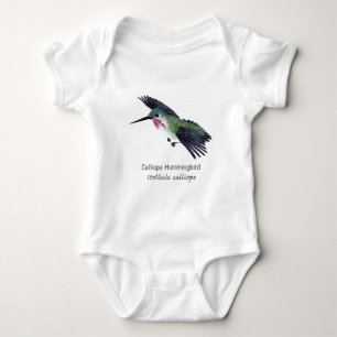 Calliope Hummingbird with Name Baby Bodysuit