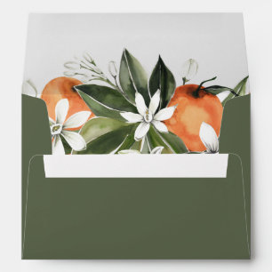 CALLIOPE Little Cutie Clementine Orange Floral Env Envelope