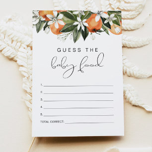 CALLIOPE Little Cutie Guess the Baby Food Game Invitation