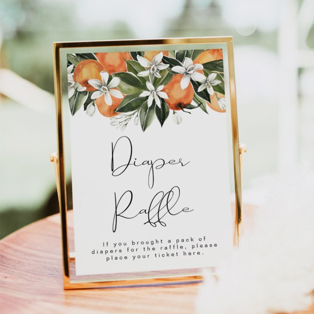 CALLIOPE Little Cutie Orange Diaper Raffle Sign (Creator Uploaded)