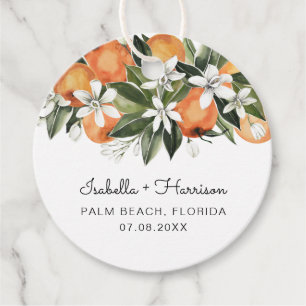 Calliope - Watercolor Orange Blossom Citrus Favour Tags