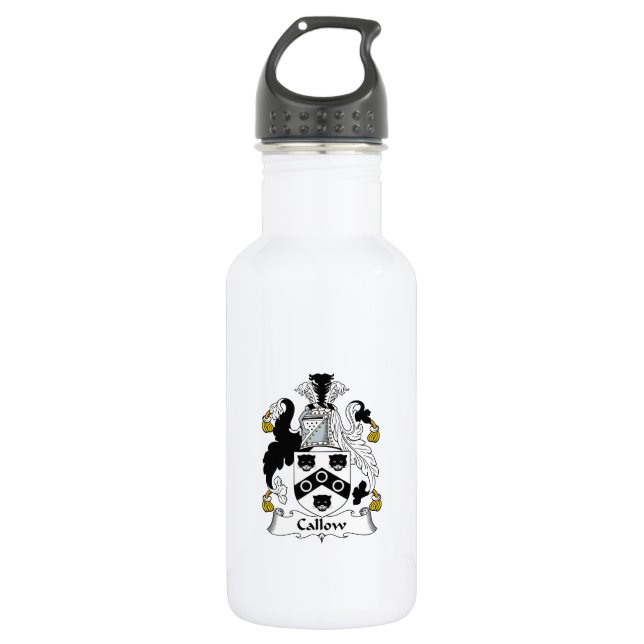 Callow Family Crest 532 Ml Water Bottle (Front)