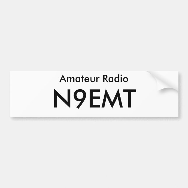 Callsign Bumper Sticker (Front)