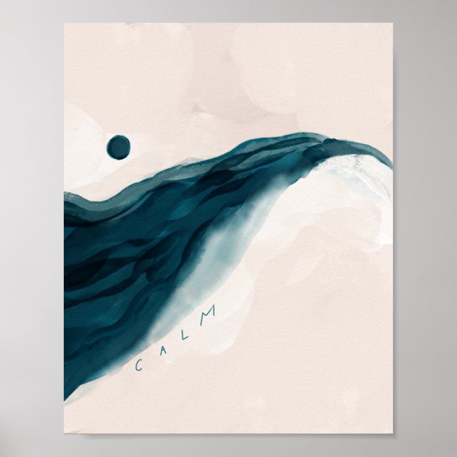 "Calm" Abstract Landscape Poster (Front)