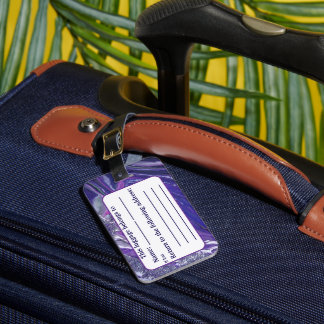 Calm Acrylic Pour Inspired Luggage Tag