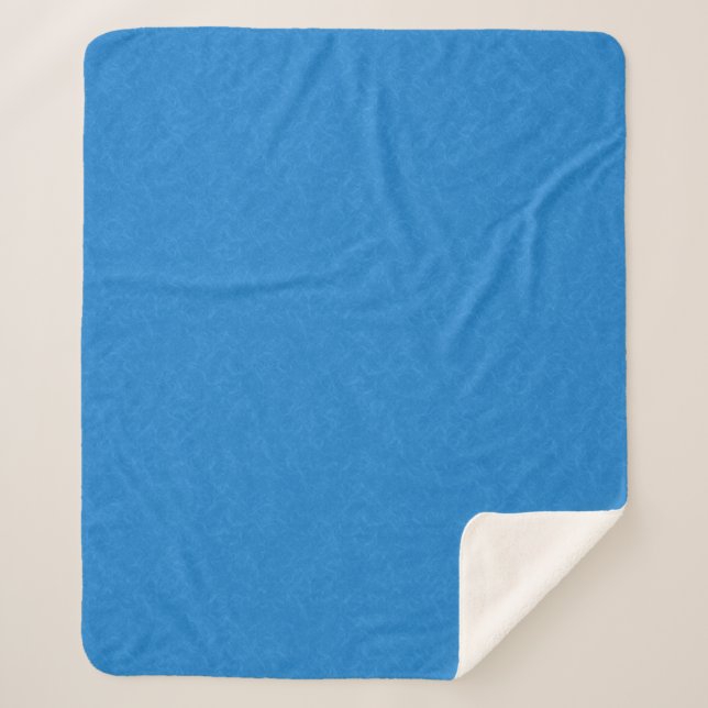 calm and serene blue background swirling pattern sherpa blanket (Front)
