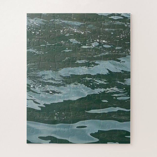 Calm Azure Ocean Water Seascape Beautiful Blue  Jigsaw Puzzle (Vertical)