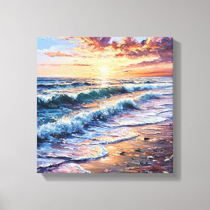 Calm Beach Landscape Canvas – Ocean Seascape Print