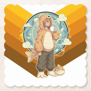 Calm Before the Puff Paper Coaster