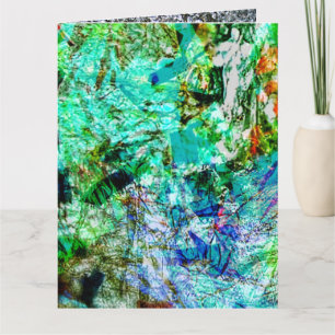 Calm blue abstract Folded Greeting Card,Beautify  Card