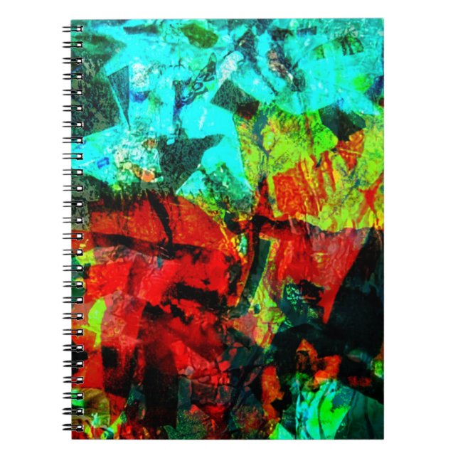 Calm blue abstract Spiral Photo Notebook,Soft blue Notebook (Front)