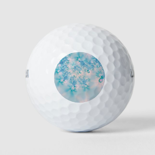 Calm Blue Meditation Butterfly Art Golf Balls (Front)