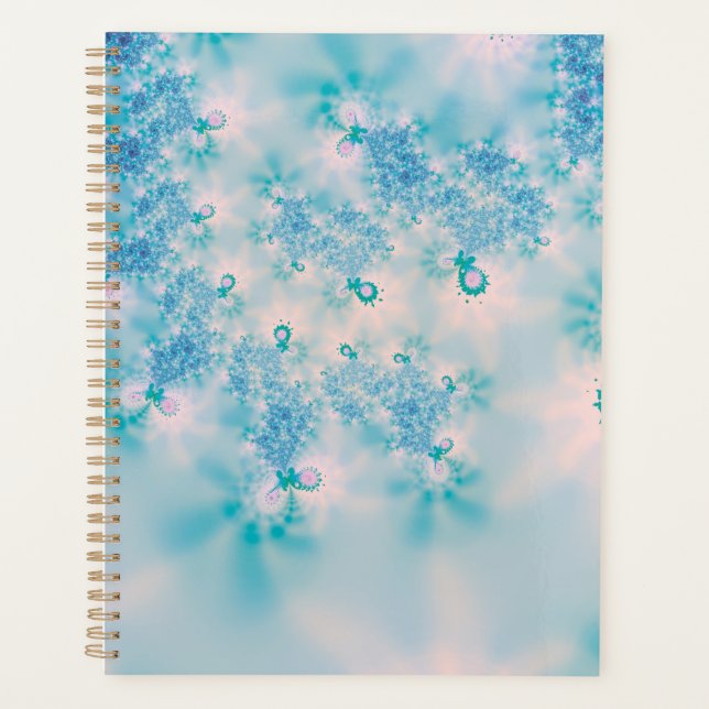 Calm Blue Meditation Butterfly Art Planner (Front)