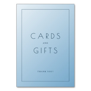 Calm Blue Minimalist Thank You Card