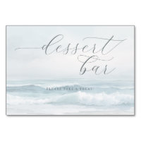 Calm Blue Watercolor Dessert Bar Sign