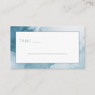 Calm Blue Watercolor Table Sign Place Card