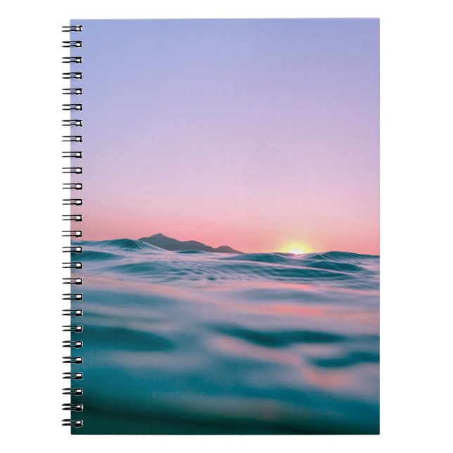 Calm body of water during golden hour notebook (Front)