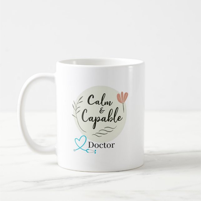 Calm & Capable Doctor Personalised Appreciation  Coffee Mug (Left)