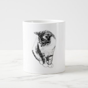 Calm Cat Looking Down Portrait Mug