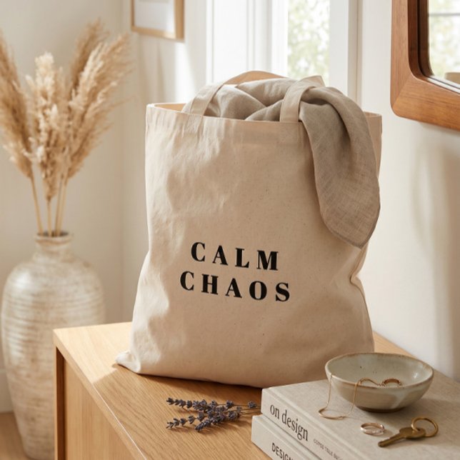 Calm Chaos - Paradox Canvas Tote Bag (Creator Uploaded)