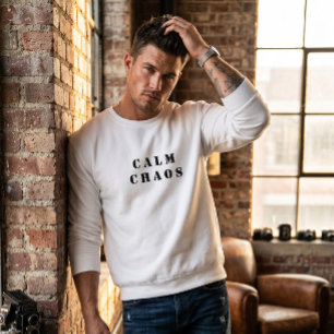 Calm Chaos - Paradox Crewneck Sweater White
