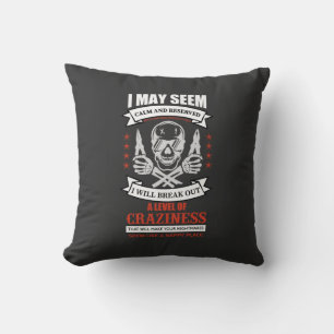 Calm Chaos Skull Tee Cushion