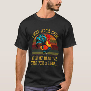 Calm Chicken Vintage Rooster T-Shirt