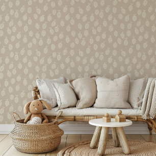 Calm Citrus: Beige & Cream Minimalist Lemon Wallpaper