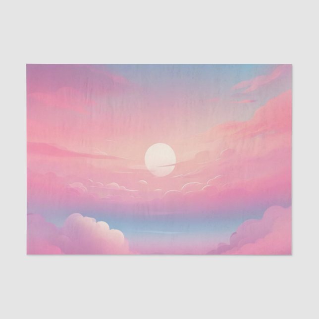 Calm Clouds Sky Tissue Paper (Front)
