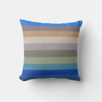 Calm Coastal Neutral Stripe Pattern in Blues and S