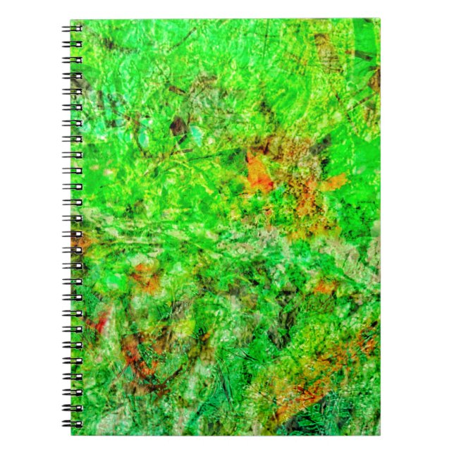 Calm deep green Spiral Photo Notebook,Ordinary art Notebook (Front)