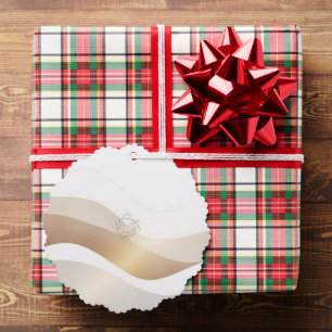 Calm Desert Waves with Fennec Essence Minimal Se Tree Decoration Card