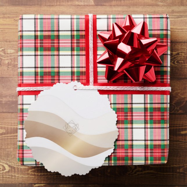 Calm Desert Waves with Fennec Essence | Minimal Se Tree Decoration Card (Insitu (Gift))