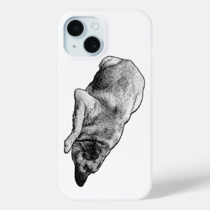 Calm Dots Dog Makes Winter Tech Gently Cheerful iPhone 15 Case