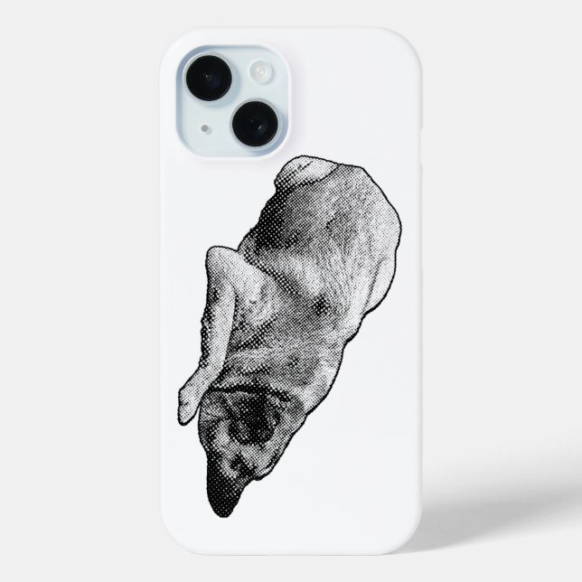Calm Dots Dog Makes Winter Tech Gently Cheerful Case-Mate iPhone Case (Back)