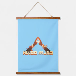 Calm Down! Mirror Image reverse typography Hanging Tapestry