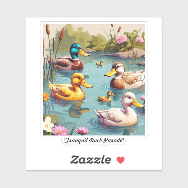 "Calm Ducks in Pond" (Sheet)