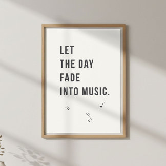 Calm Evening Decor. Minimal Bedroom Poster