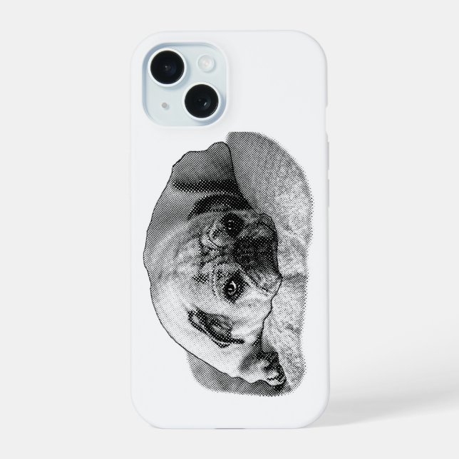Calm Expression, Modern Look iPhone 15 Case (Back)