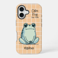 Calm Frog Says Relax Funny Custom