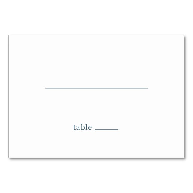 Calm Gray Minimalist Line Table Number (Front)