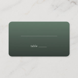 Calm Green Minimalist Line Place Card