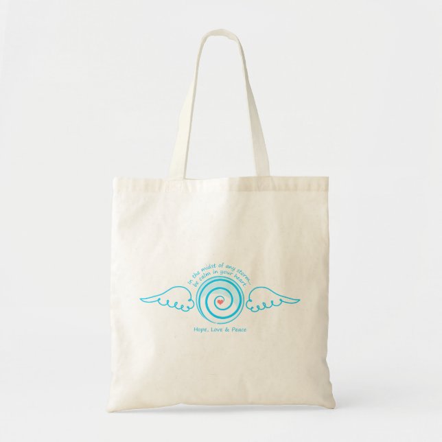 Calm Heart in a Storm Tote Bag (Front)