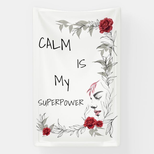 Calm Is My Superpower | Self Trust & Confidence Banner (Vertical)