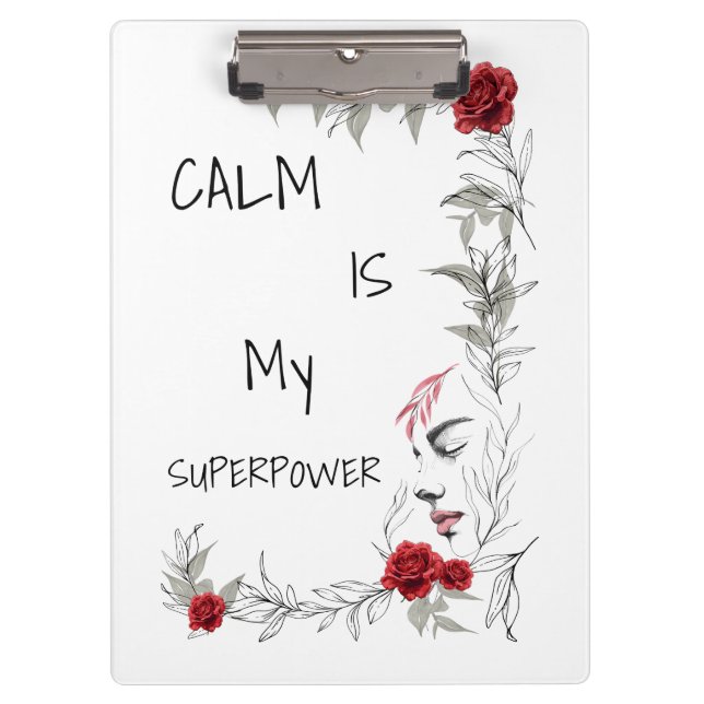 Calm Is My Superpower | Self Trust & Confidence Clipboard (Front)