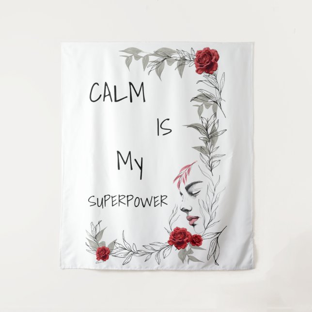 Calm Is My Superpower | Self Trust & Confidence Tapestry (Front)